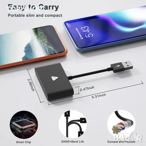 Android Auto безжичен адаптер wireless adapter, снимка 12 - Аксесоари и консумативи - 48487385
