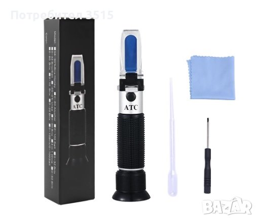 Нов !!! преносим 3 в 1 ръчен рефрактометър за захарност на грозде и разтвори по Brix, снимка 2 - Други - 37937414