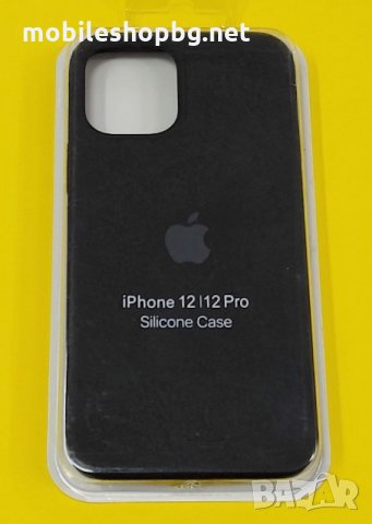 калъф за iPhone 12/12 Pro силиконов черен кейс гръб LUX, снимка 1