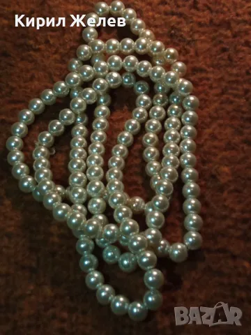 Стара ОГЪРЛИЦА КОЛИЕ от ЧЕШКИ ПЕРЛИ ВИНТИДЖ АРТ СТИЛ НАКИТ 47349, снимка 6 - Колиета, медальони, синджири - 47217948