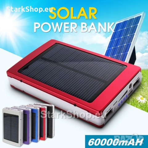 Соларен Powerbank с LED Фенер 6000mAh, снимка 8 - Други - 30561920