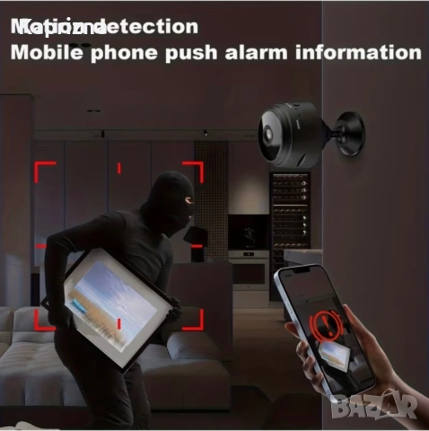 Мини Безжична Wi-fi Камера А9, снимка 5 - IP камери - 53988746