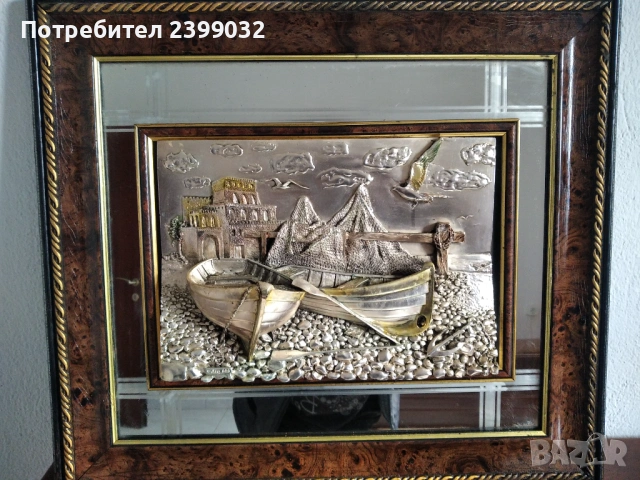Продавам,посребрена трипластова картина, снимка 3 - Картини - 53098002
