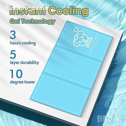 Нова Охлаждаща издръжлива постелка за кучета котки с нетоксичен гел, снимка 6 - За кучета - 42187021