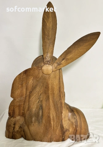 Масивна дърворезба „Индиански вожд“ – 85 см, Ръчна изработка, снимка 7 - Статуетки - 53889540