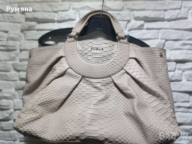 FURLA -дамска чанта,ест кожа,винтидж, снимка 8 - Чанти - 52123706