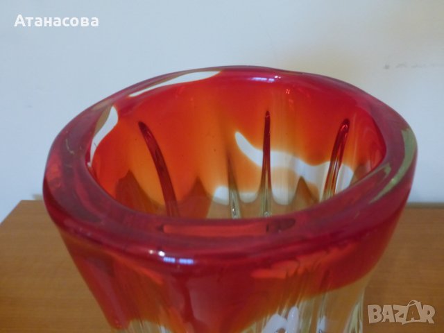 Стъклена ваза Мурано, снимка 7 - Вази - 42093573