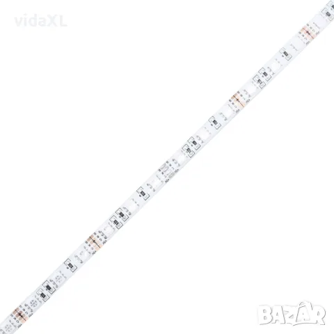 vidaXL Рамка за легло с LED осветление бяла 150x200 см инженерно дърво, снимка 10 - Спални и легла - 56146771