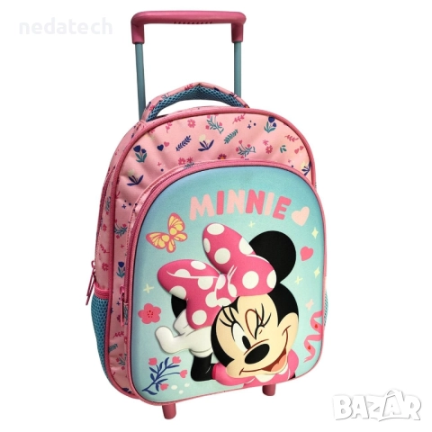 Ученическа раница на колелца Мини Маус,  27x13x38 см., снимка 2 - Раници - 51611888