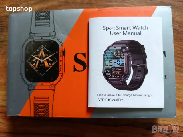 Спортен Смарт мъжки часовник с блутут, водоустойчив 2 инчов HD дисплей, снимка 2 - Друга електроника - 50556573