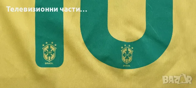 Детска футболна тениска фланелка Brazil Бразилия Неймар Neymar JR #10 - 55 на 39см, снимка 3 - Детски тениски и потници - 49781577