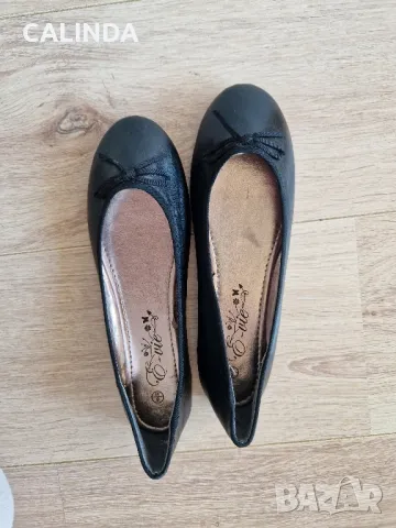 Нови черни дамски пантофки/балеринки/ номер 39, снимка 4 - Дамски ежедневни обувки - 47960717