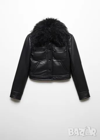 MANGO уникално кожено яке с косъм , снимка 5 - Якета - 48597288