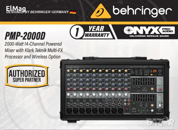 Behringer PMP 2000D, снимка 3 - Ресийвъри, усилватели, смесителни пултове - 48459778