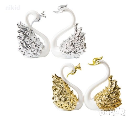 Красив лебед голяма пластмасова фигурка украса декор за торта и др., снимка 3 - Други - 29556413