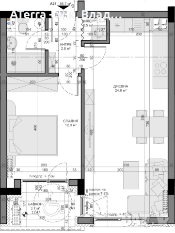ПРОДАВА ДВУСТАЕН АПАРТАМЕНТ кв. Владиславово, гр. Варна, снимка 7 - Апартаменти - 53947703