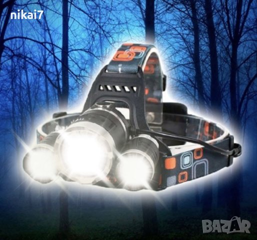 челник за глава водоустойчив мощен фенер въртящ се фокус и мащабиране, снимка 2 - Декове - 42056292