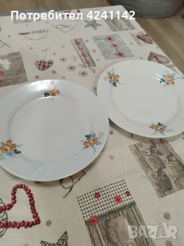Два броя порцеланови чинийки