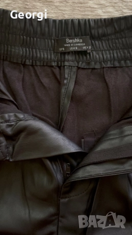 Кожен панталон Bershka, снимка 6 - Панталони - 51576688