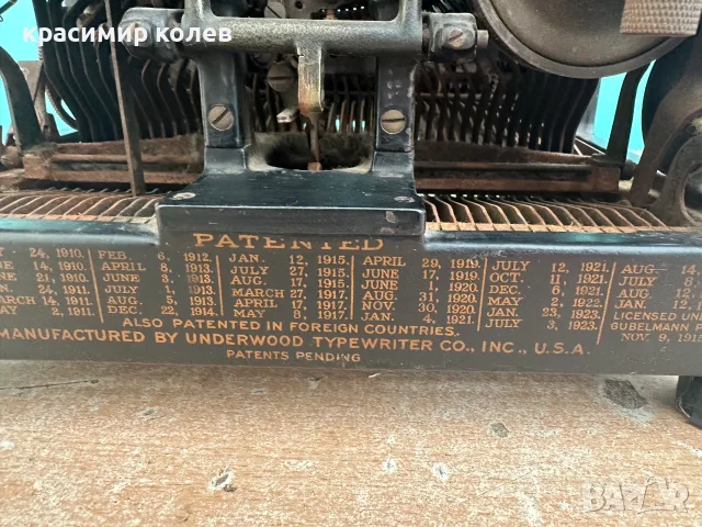 американска пишеща машина "UNDERWOOD", снимка 10 - Антикварни и старинни предмети - 56482059