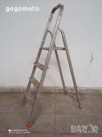 Стара немска стълба алуминиева, лека, сгъваема, бояджийска., снимка 3 - Други стоки за дома - 44716708