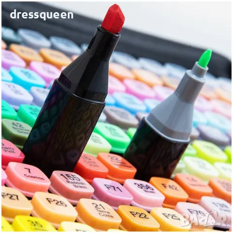 4343 Комплект алкохолни маркери – 48 цвята + практична чанта, снимка 8 - Други - 48905754