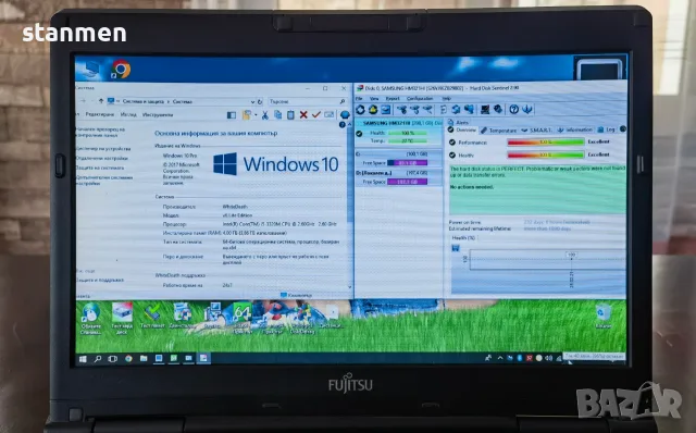 Продавам лаптоп Fujitsu Lifebook S752/i5 4x2.6ghzThr/14"сKам/8gb/500gb/НОВАбат/Профилактиран/DVDrw  , снимка 3 - Лаптопи за дома - 56086316