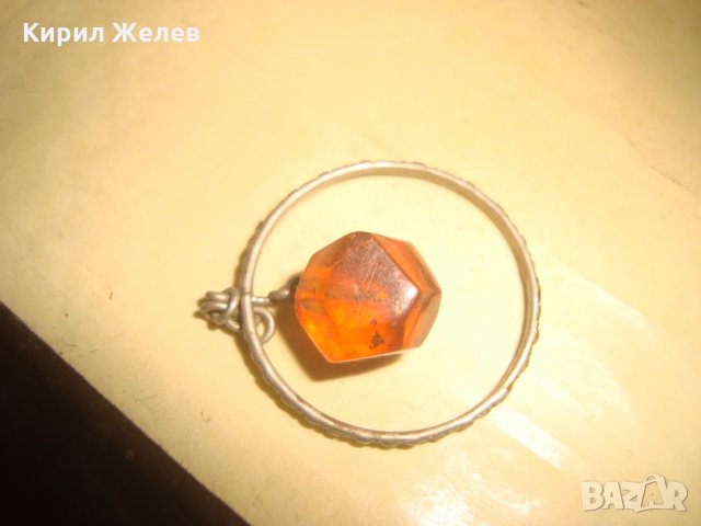 СТАР ПОСРЕБРЕН или СРЕБЪРЕН АРТ ДЕКО КЕХЛИБАРЕН МЕДАЛЬОН ЮВЕЛИРНО ФАСЕТИРАН БАЛТИЙСКИ КЕХЛИБАР 10720, снимка 6 - Антикварни и старинни предмети - 35653795