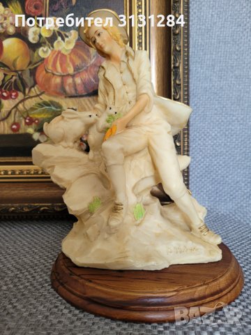Антикварна Колекционерска Статуетка А.Belcari Каподемонте Италия, снимка 1 - Колекции - 42561571