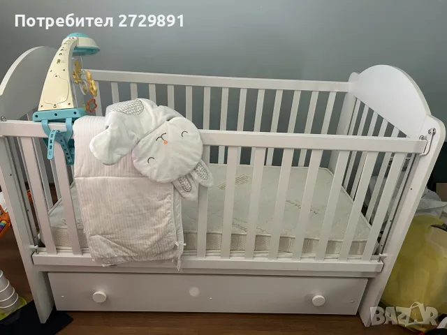 Бебешко люлеещо легло с матрак 
