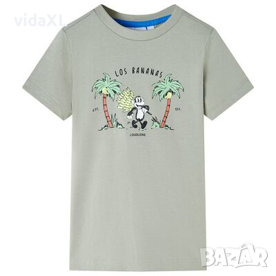 Детска тениска, светло каки, 140(SKU:11683, снимка 1 - Детски тениски и потници - 44802592