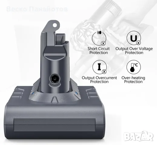 Батерия за Dyson V6,V7- Morpilot 6500mAh, снимка 6 - Оригинални батерии - 49477904