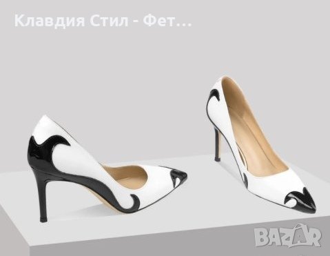 Красив модел бели елегантни обувки с ток, снимка 3 - Дамски ежедневни обувки - 44328906