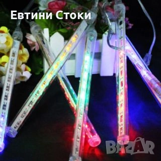 Коледни Led висулки падащ сняг Размер на висулката 50см 8 броя, снимка 5 - Декорация за дома - 52469674