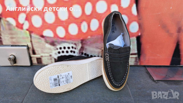 Английски детски мокасини естествена кожа-M&S, снимка 3 - Детски маратонки - 44535673