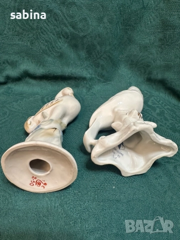 Фигури/статуетки птица и жерав-Полонное и Лимож/Limoges, снимка 2 - Антикварни и старинни предмети - 52999002