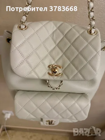 СТИЛНА ДАМСКА РАНИЦА В СТИЛ CHANEL, снимка 2 - Раници - 56521196