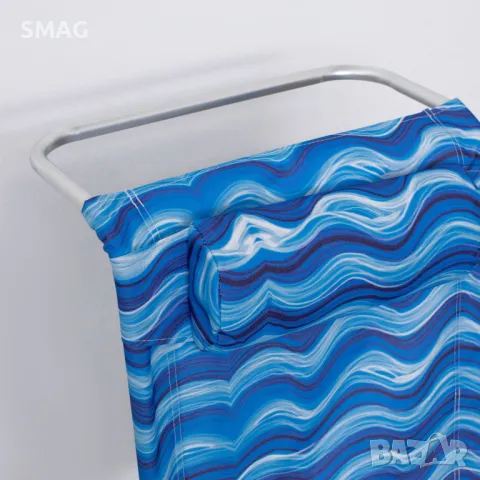 Сгъваем плажен стол Blue Waves с дръжки и възглавница 80x63x83 см S_1248557, снимка 5 - Къмпинг мебели - 50045798