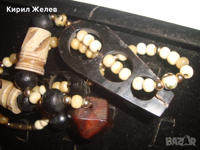 ТУАРЕГСКА ОГЪРЛИЦА от РОГ и КЕХЛИБАР ФАТУРАН РЪЧНА МАЙСТОРСКА СТАРА ИЗРАБОТКА ЕТНО - УКРАШЕНИЕ 16622, снимка 10 - Антикварни и старинни предмети - 31450853