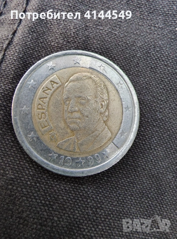 2 Евро монета Испания 1999-та, снимка 2 - Нумизматика и бонистика - 54354800
