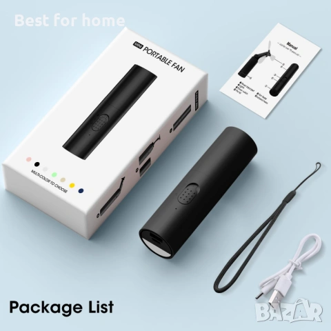 OLV Ръчен мини вентилатор, преносим, ​​акумулаторен,, снимка 8 - Друга електроника - 53204653