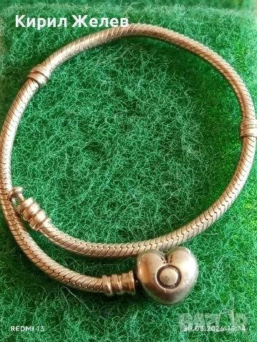 Маркова сребърна гривна от колекция Pandora Moments фешън бижу 54174, снимка 7 - Гривни - 54027439