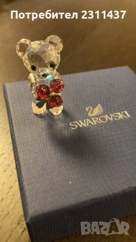 Кристална фигура SWAROVSKI мече  - Kris Bear A Rose, снимка 3 - Романтични подаръци - 52282888