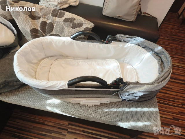 Комбинирана количка 3в1 LORELLI Premium POLAND MIA AIR LIGHT&DARK GREY, снимка 9 - Детски колички - 52664357