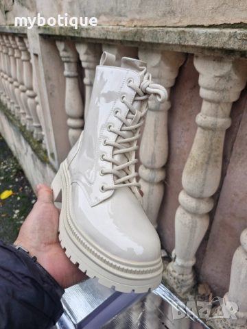 Дамски боти лак вата, снимка 2 - Дамски боти - 52415450