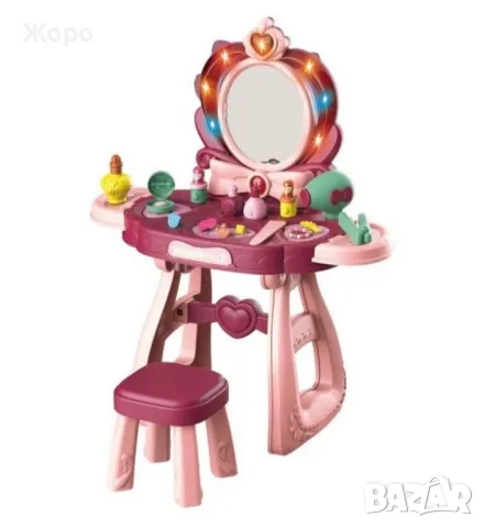 Детска луксозна тоалетка и столче за грим със светлина 002738, снимка 4 - Образователни игри - 47673970