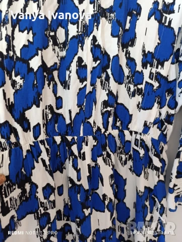 H&amp;M рокля в бяло синьо и черно ХЛ размер , снимка 9 - Рокли - 51362936