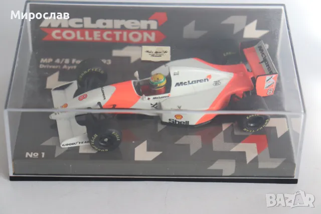 1:43 MINICHAMPS MCLAREN FORD AYRTON SENNA БОЛИД  ФОРМУЛА 1 F1 МОДЕЛ , снимка 2 - Колекции - 49271300