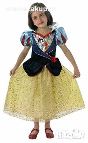 Рокля на Снежанка с корона в луксозна подаръчна кутия