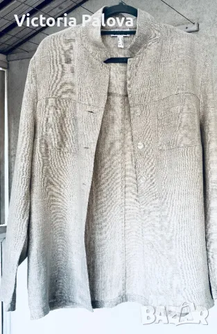 Риза от груб лен  BARDEHLE vintage , снимка 3 - Ризи - 47914671